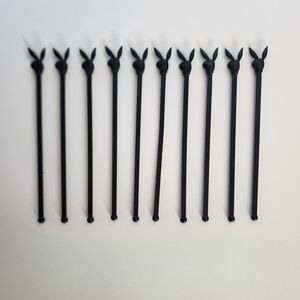 Playboy Black Cocktail Stirrers